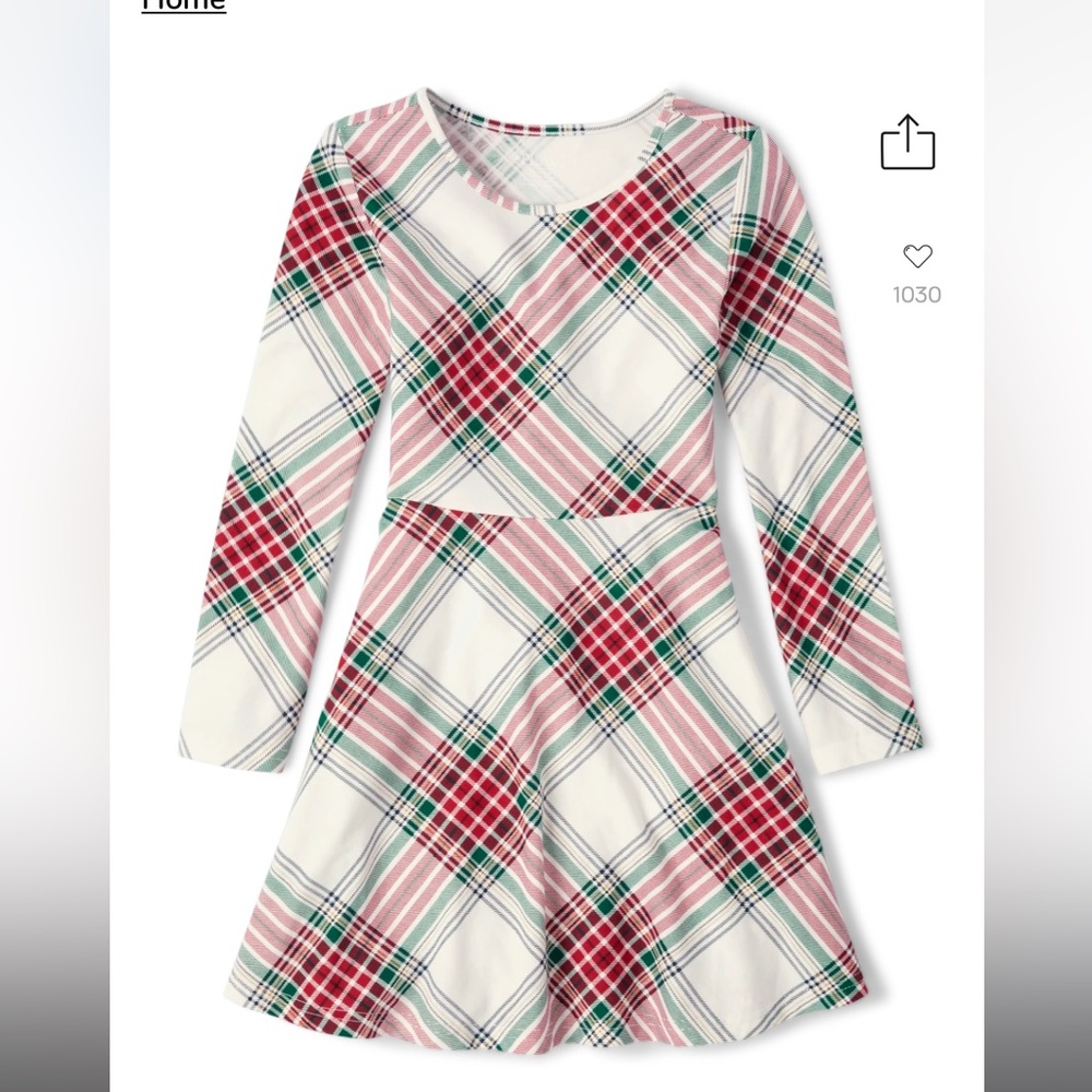 Plaid Skater Dress NWT Size XL 14
